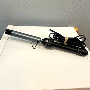 Hot Tools Professional Flipper-less 1” Curling Wand Black and Gray Hair Tool